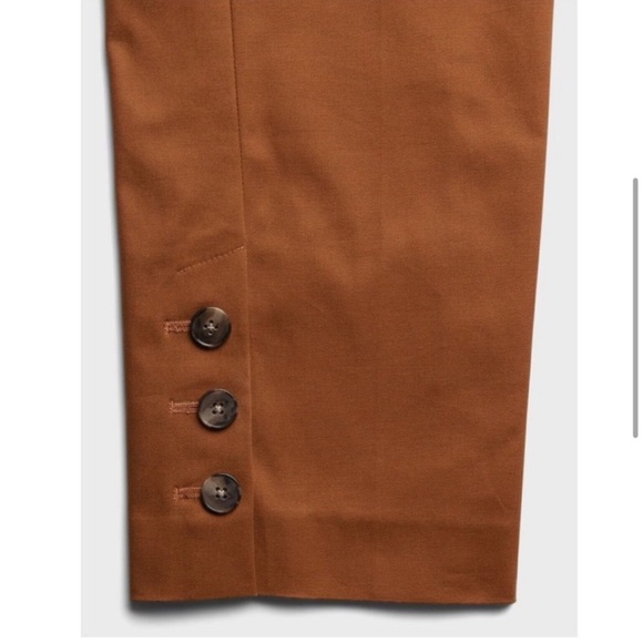 NWT Banana Republic x Harbison High Waist Pleated Safari Suit Pant Brown size 2 - Picture 5 of 16
